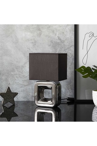 Lampe à poser - Anthracite et argenté