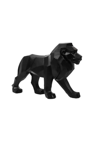Sculpture lion origami - Noir - 33 cm