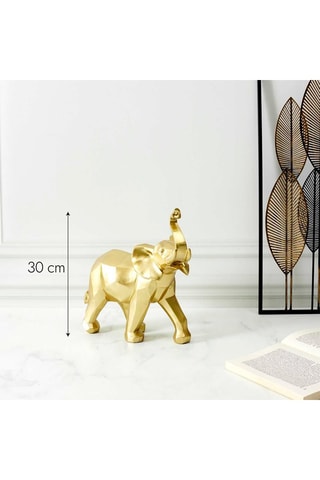 Sculpture éléphant origami - Doré - 30 cm