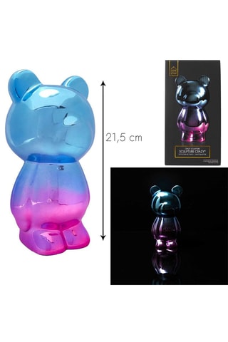 Sculpture d'ours Crazy - 11,2 x 11,2 x 21,5 cm