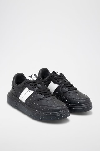 Sneakers de couro - Preto e branco