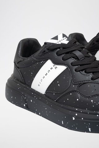 Sneakers de couro - Preto e branco