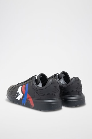 Sneakers de couro - Preto e azul