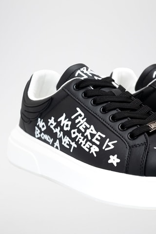 Sneakers de couro - Preto e branco
