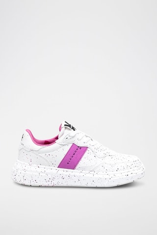 Sneakers de couro - Branco e rosa