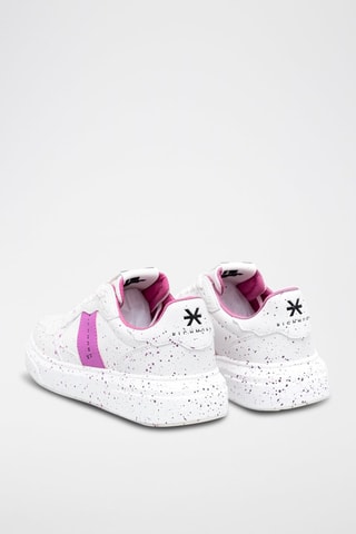 Sneakers de couro - Branco e rosa