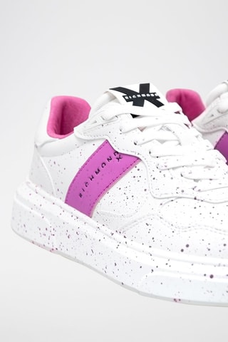 Sneakers de couro - Branco e rosa