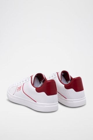 Sapatilhas em couro - Vermelho e branco