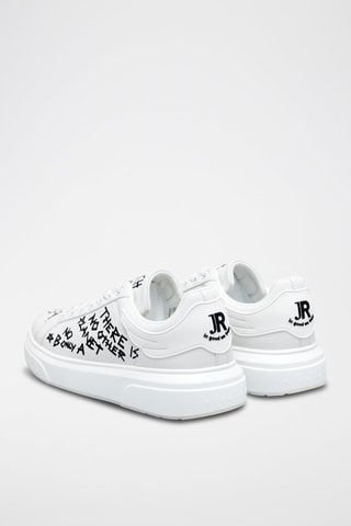 Sneakers de couro - Branco e preto