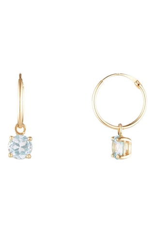 Boucles d'oreilles Blue Sky  -  Or jaune et topaze