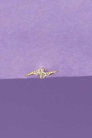 Bijou de cartilage Eclair brillant - Or jaune