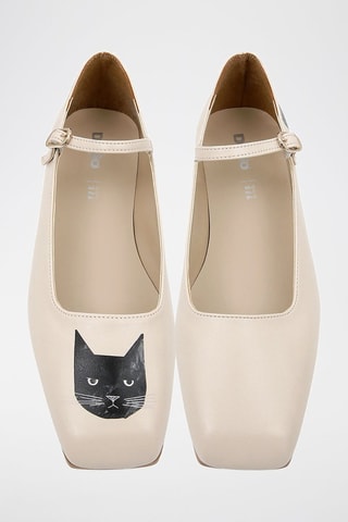 Ballerines en cuir vegan Whiskers and Purrs  - Multicolore