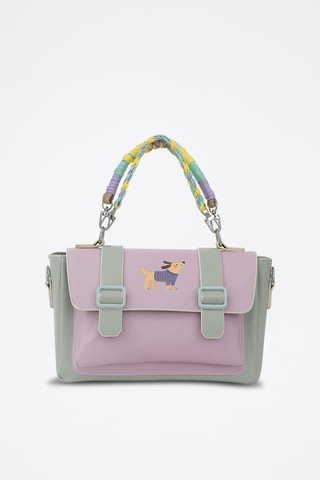 Sac à main en cuir vegan Sun  - Multicolore