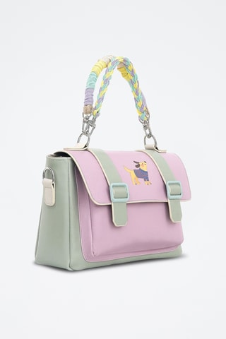 Sac à main en cuir vegan Sun  - Multicolore