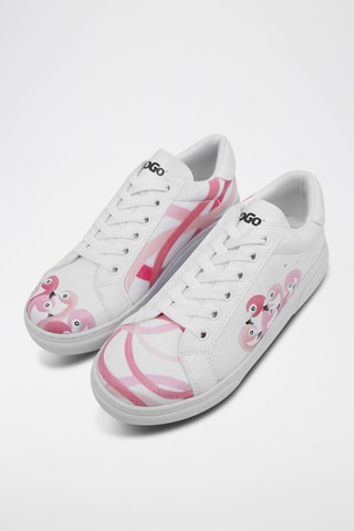 Baskets en cuir vegan Pink Paradise  - Multicolore