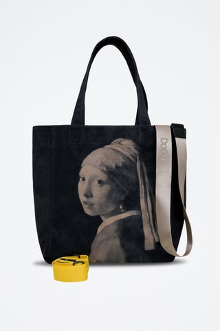 Tote Bag Girl with a Pearl Earring  - Multicolore