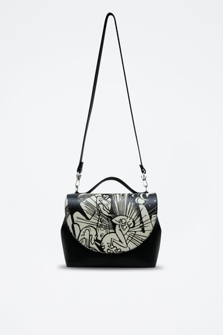 Sac bandoulière en cuir vegan  - Multicolore