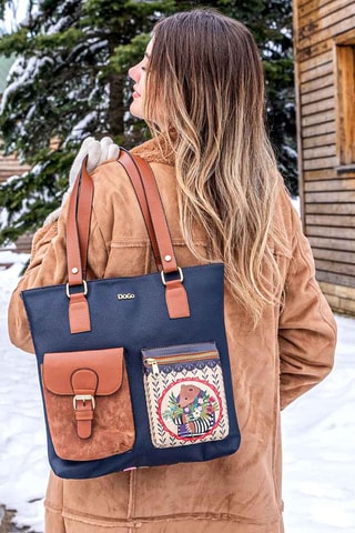 Cabas Bear and Flowers  - Multicolore