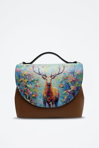 Sac bandoulière en cuir vegan  - Multicolore