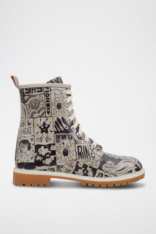 Bottines en cuir vegan Long  - Multicolore