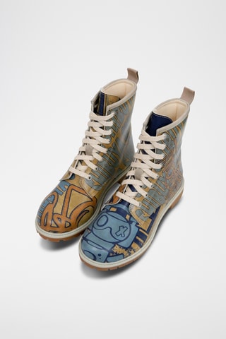 Bottines en cuir vegan Long  - Multicolore