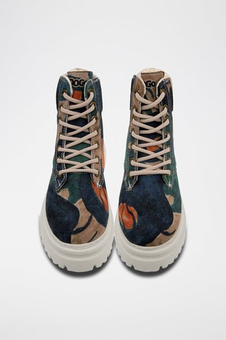 Bottines plateformes en cuir vegan Petals  - Multicolore