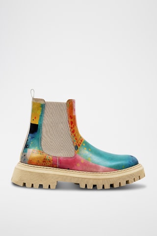 Bottines Chelsea en cuir vegan Aura - Multicolore