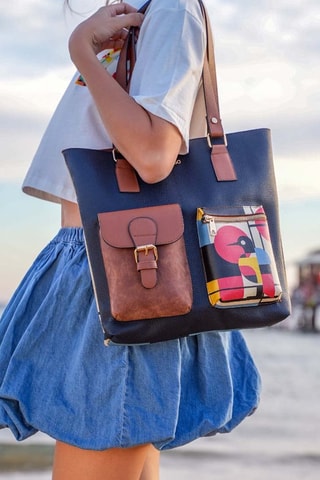 Cabas Bauhaus Birdie  - Multicolore