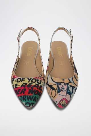 Ballerines en cuir vegan Wonder Woman La Ligue des Justiciers DC Comics  - Multicolore