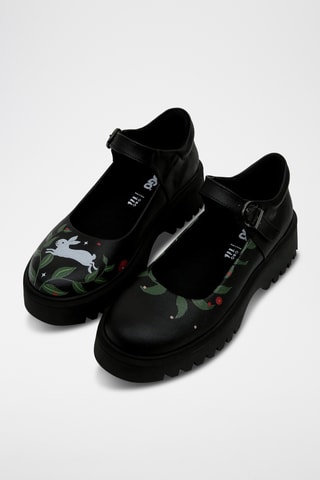 Babies plateformes en cuir vegan Mary  - Multicolore