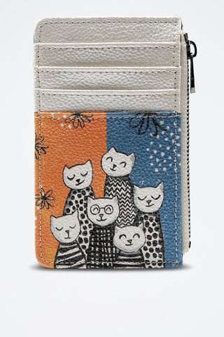 Portefeuille en cuir vegan Family Portrait  - Multicolore