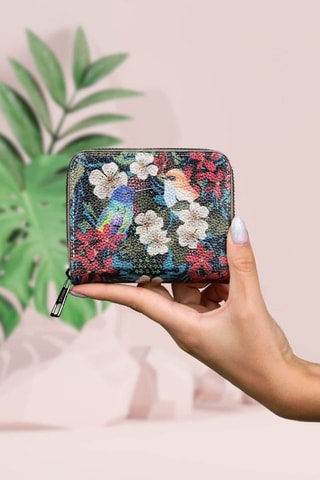 Portefeuille en cuir vegan Fly Anywhere  - Multicolore