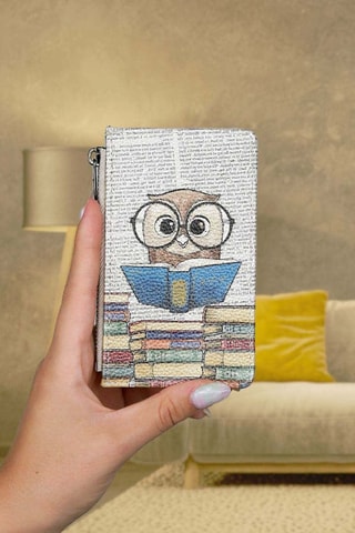 Portefeuille en cuir vegan The Wise Owl  - Multicolore