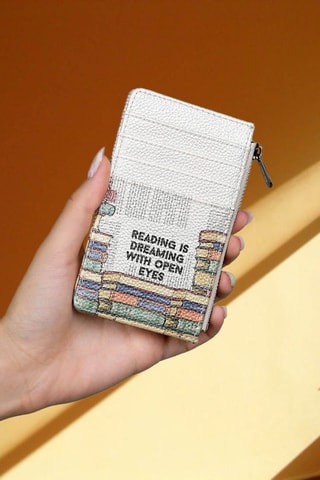 Portefeuille en cuir vegan The Wise Owl  - Multicolore