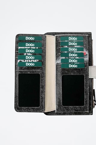 Portefeuille en cuir vegan Clarisse  - Multicolore