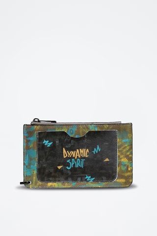 Portefeuille  en cuir vegan Clarisse  - Multicolore