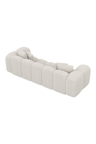 Canapé droit Nuvola - Blanc - 3 places - Tissu bouclette