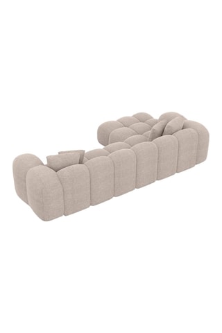 Canapé d'angle gauche Form Nuvola - Beige - 5 places - Tissu structuré