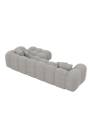 Canapé d'angle gauche Form Nuvola - Gris clair - 5 places - Tissu toucher velours