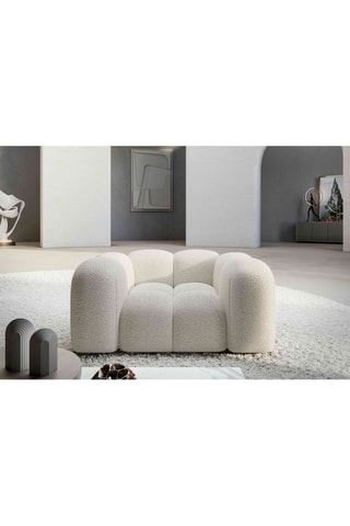 Fauteuil Nuvola - Blanc - Tissu bouclette