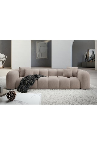 Canapé Nuvola - Beige - 4 places - Tissu structuré