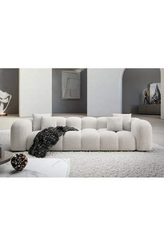 Canapé Nuvola - Blanc - 4 places - Tissu structuré