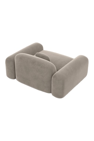 Fauteuil Labucca - Beige foncé - Tissu toucher velours
