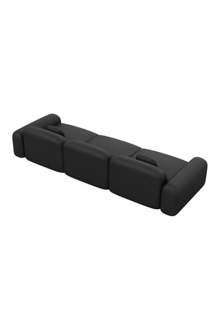 Canapé Labucca - Noir - 3 places - En cuir