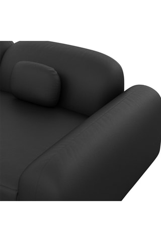 Canapé Labucca - Noir - 3 places - En cuir