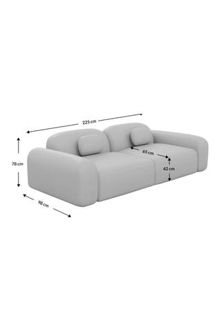 Canapé Labucca - Noir - 3 places - En cuir