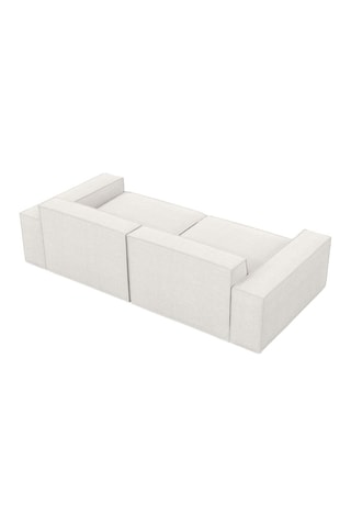 Canapé Lionel - Blanc - 3 places - Tissu structuré