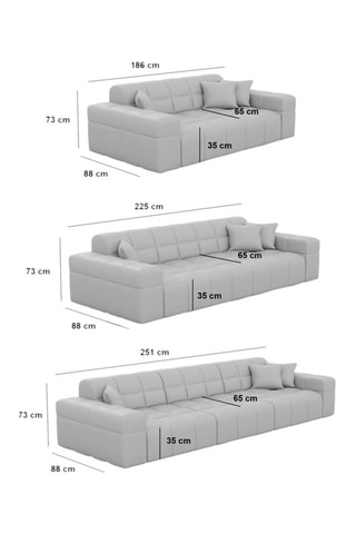 Canapé Cardano - Beige - 4 places - Tissu structuré