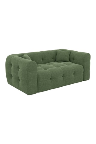 Canapé Baloo - Vert - 2 places - En tissu structuré