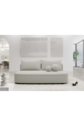 Canapé droit convertible Baldo Blanc